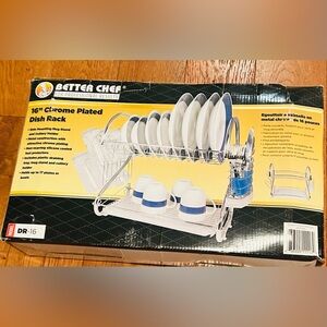 Better Chef 16" Chrome Plated Dish Rack. New